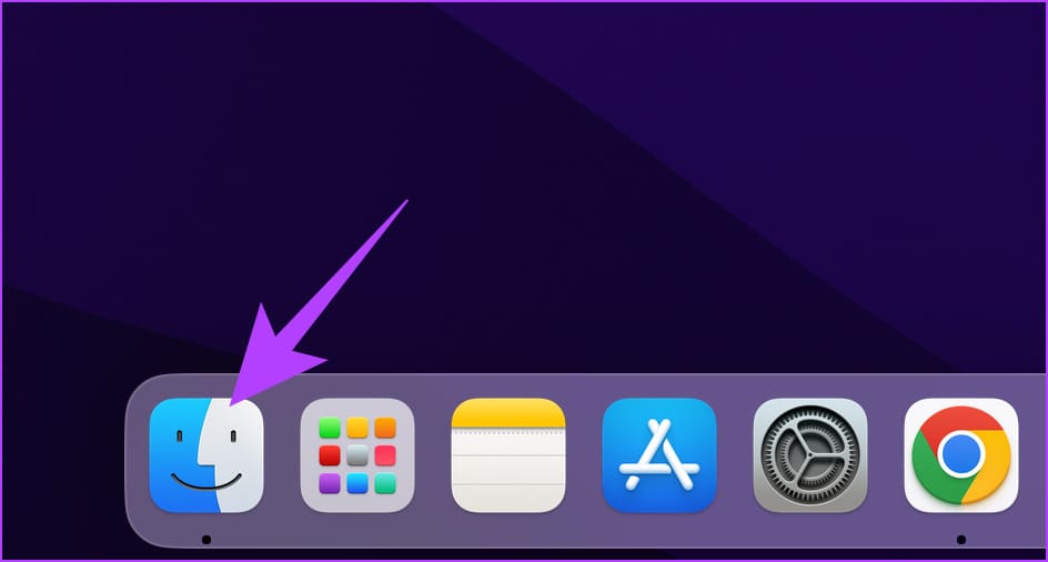 Open Finder from the Dock