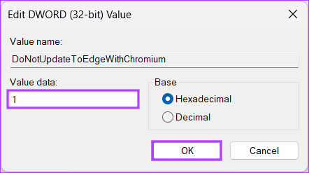 change its value data to 1