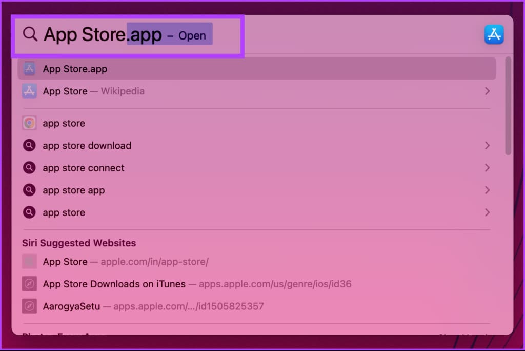 type App Store
