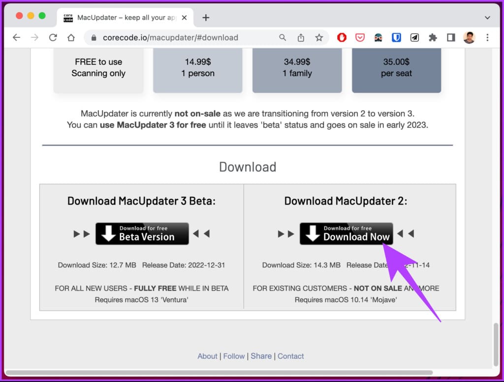 Download and install MacUpdater