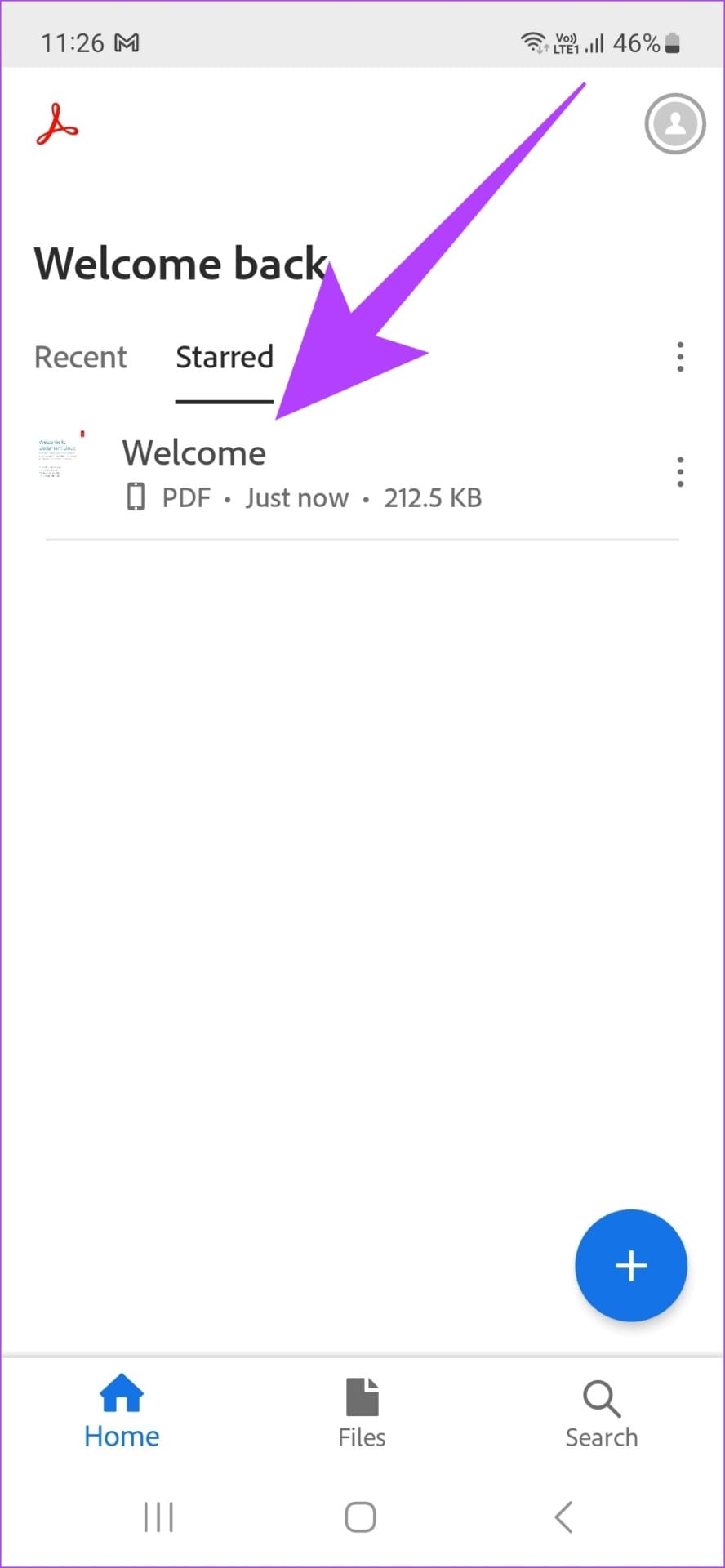 Tap on the document you want to open