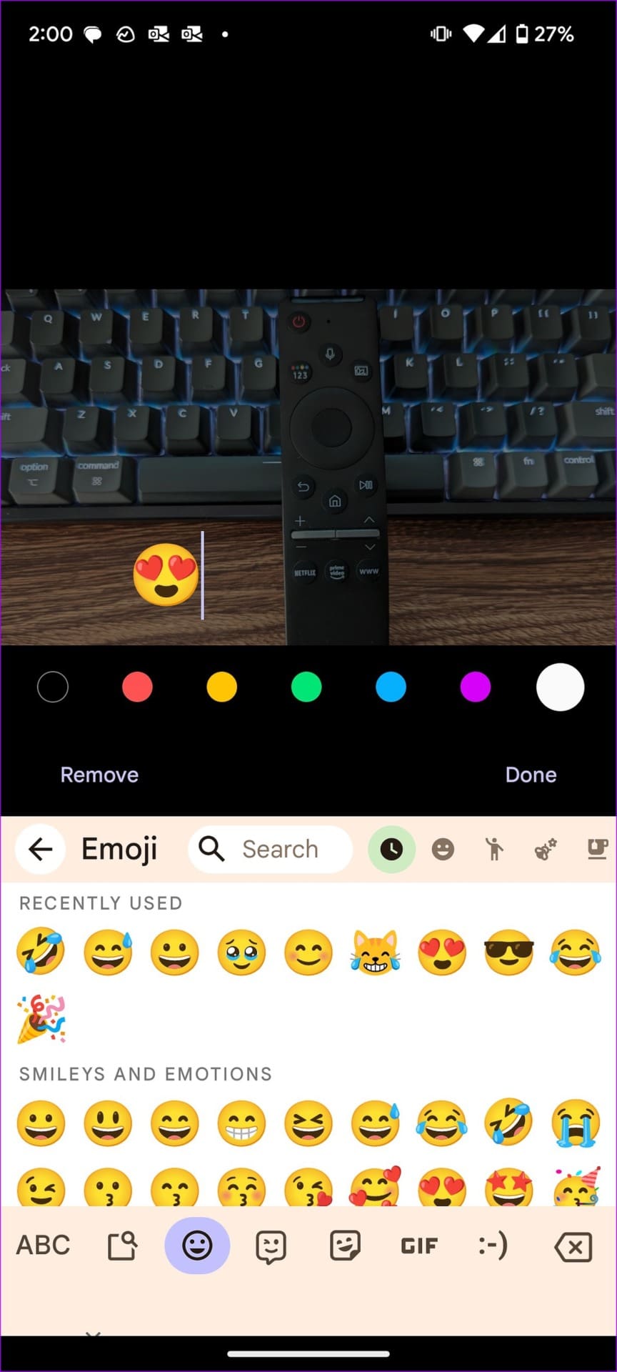 Add text on Android