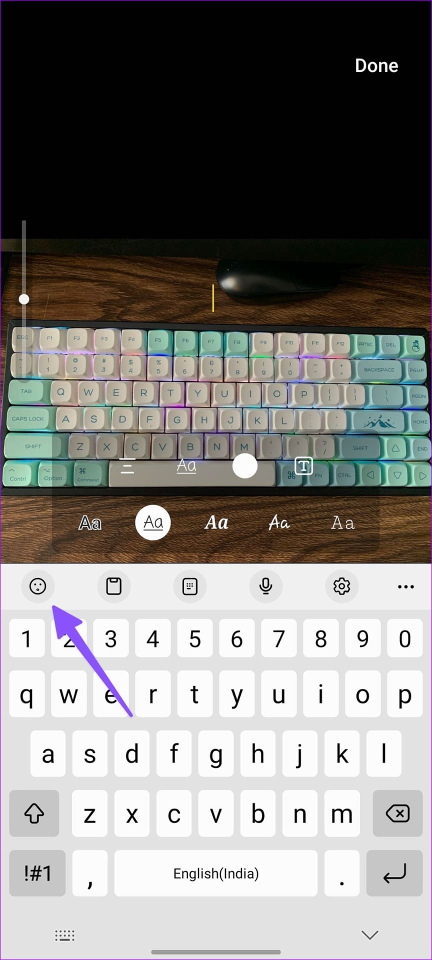 select emoji picker menu