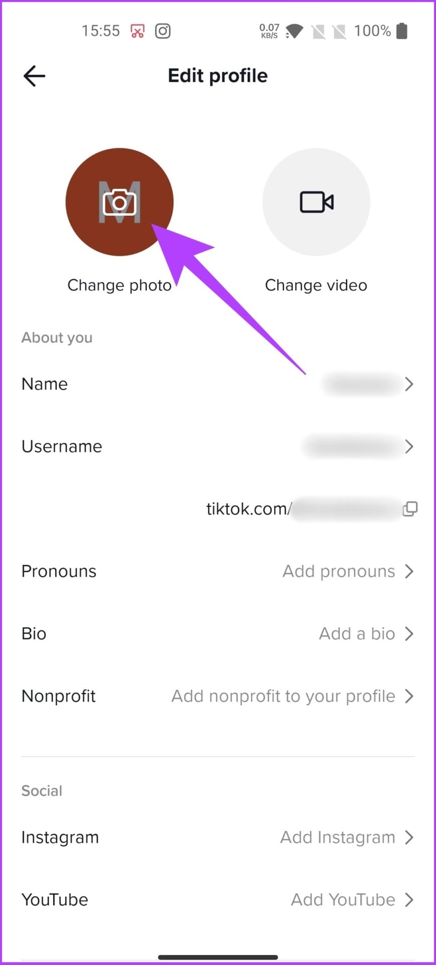 Select Change Photo