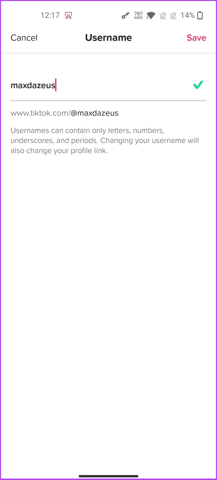 If username is available