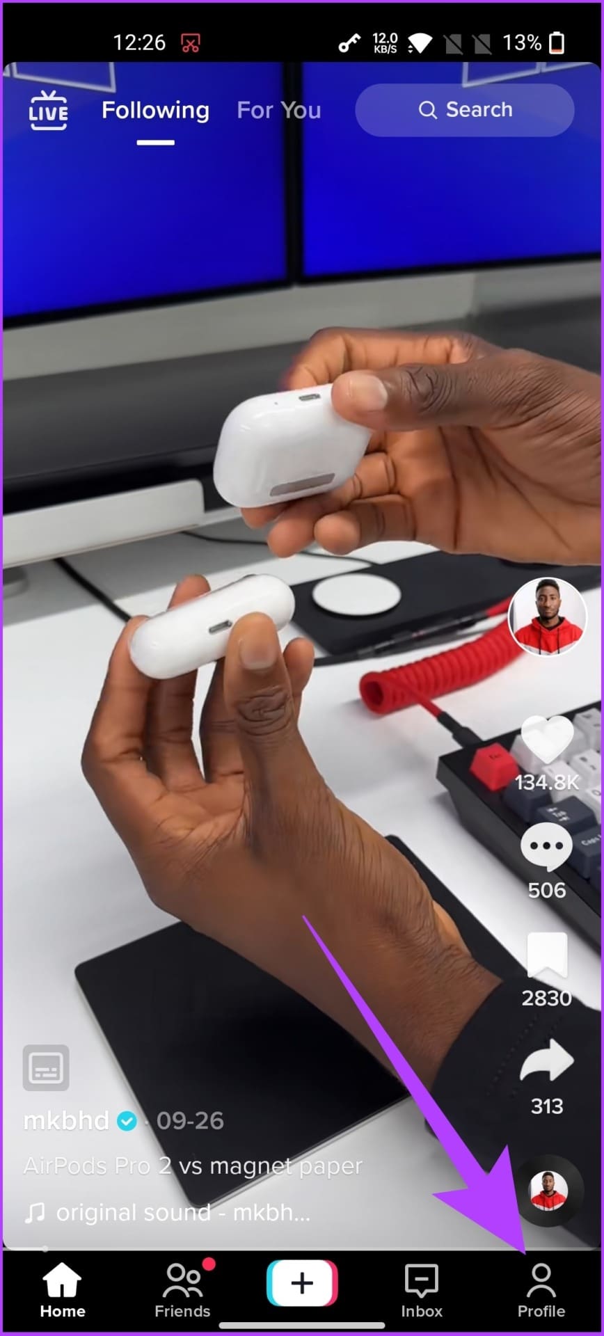 Open the TikTok app