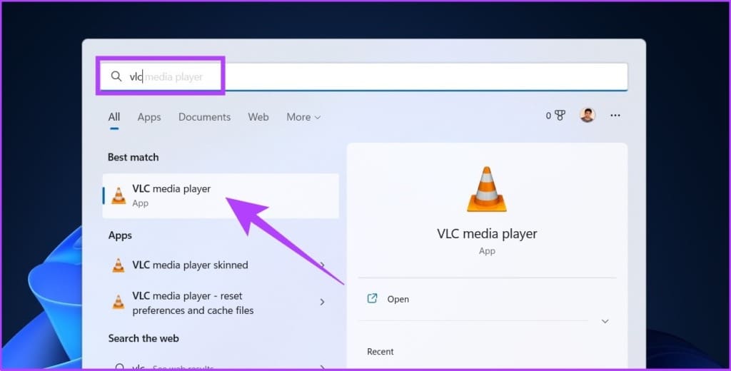 Open the VLC media player app