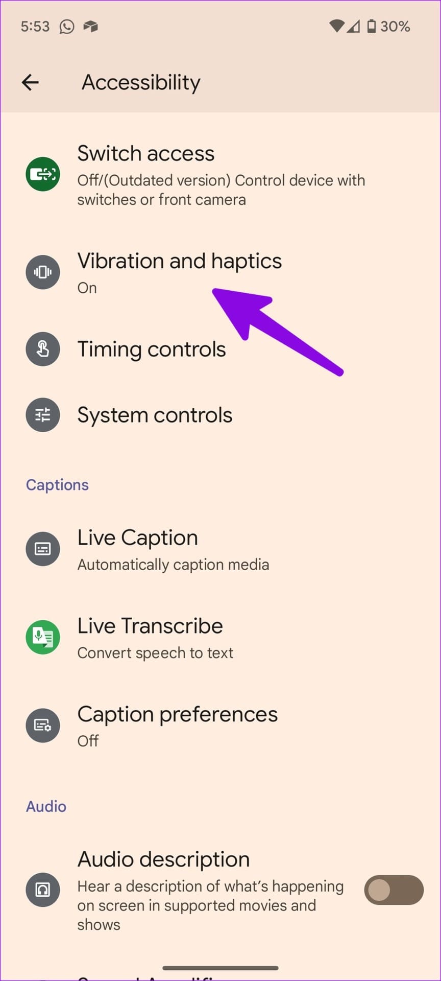 vibration on Android