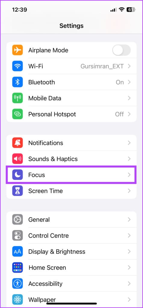 Go to Focus to enable Focus Status