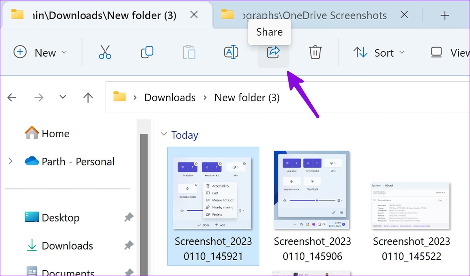 share files via Nearby sharing