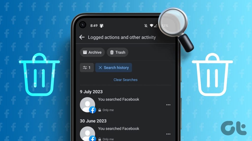 Clear Facebook search suggestions