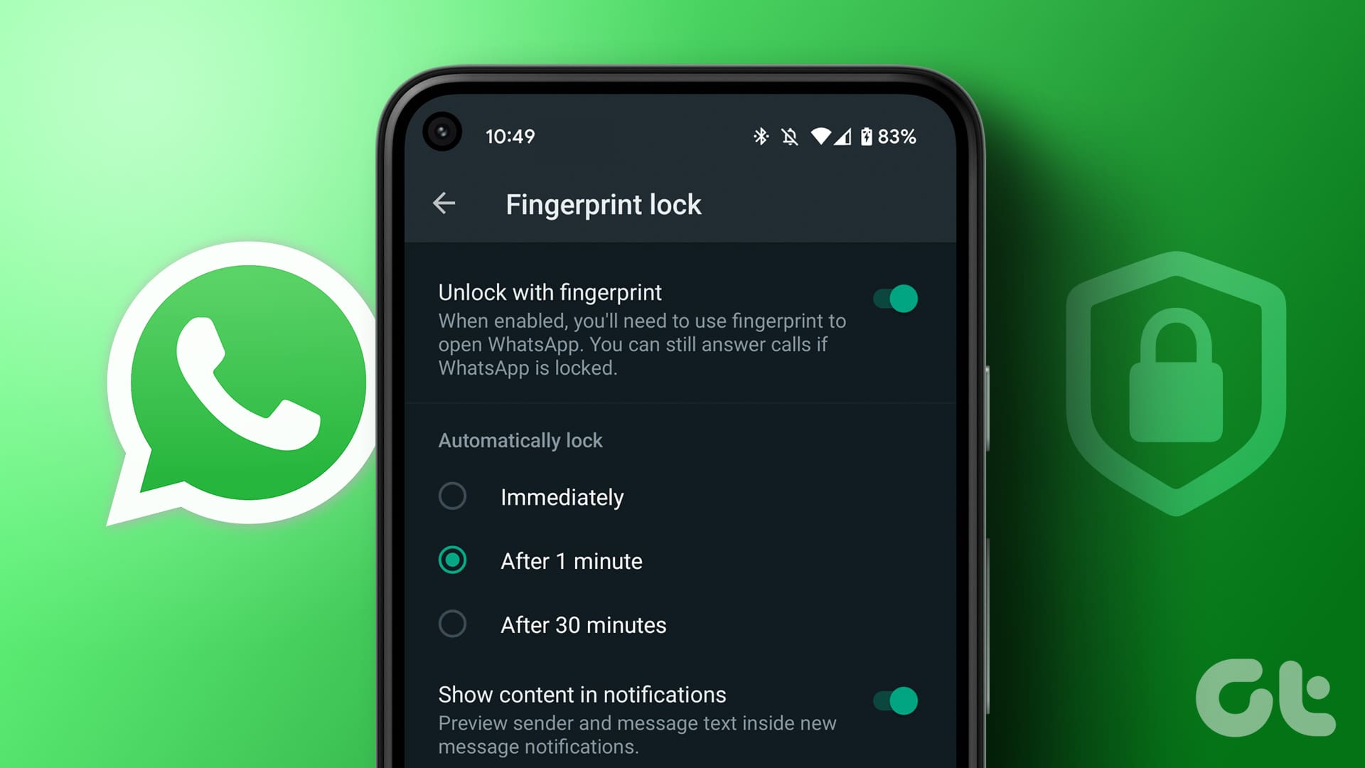 Lock whatsapp on mobile