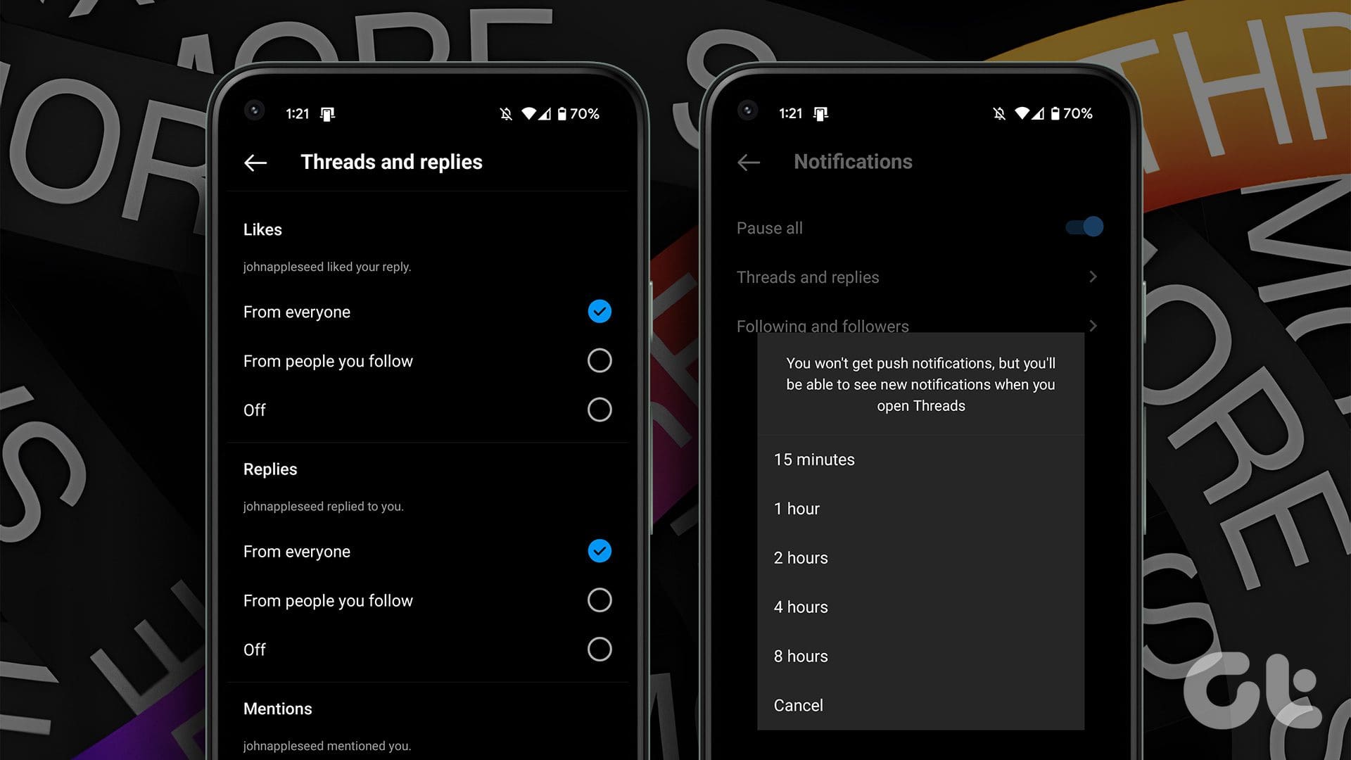 How to Pause or Turn Off Notifications for Threads