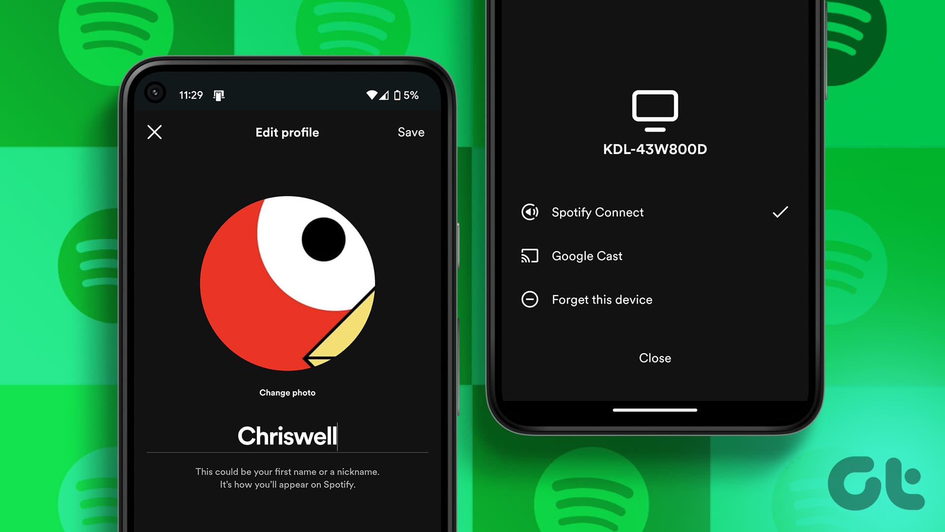change username in Spotify