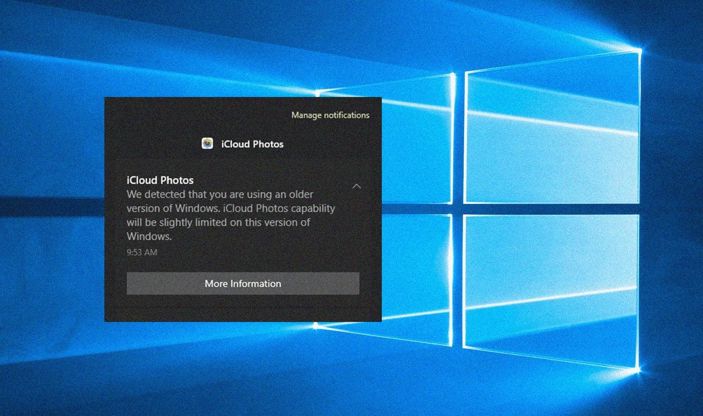 Icloud Photos Old Windows Version Error Fix Featured