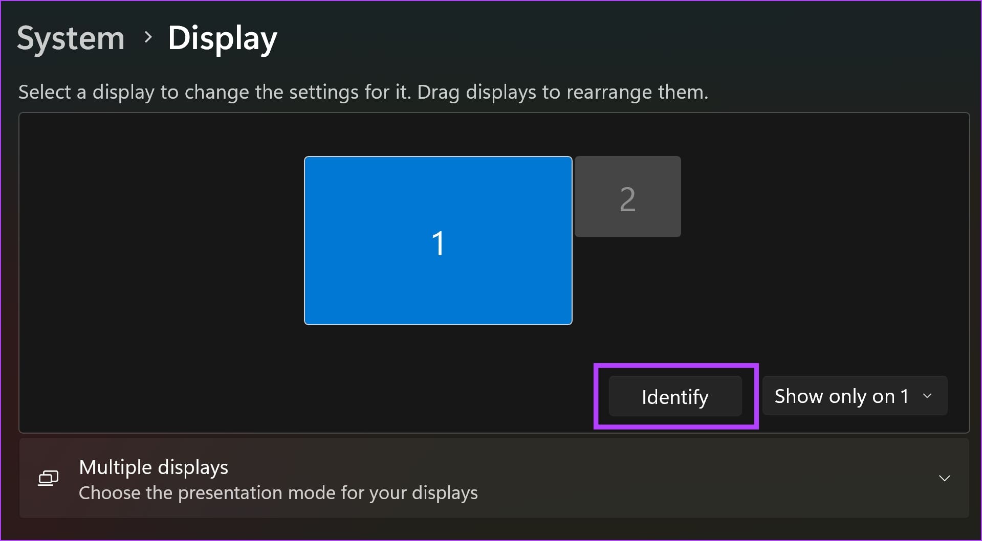 Identify Display