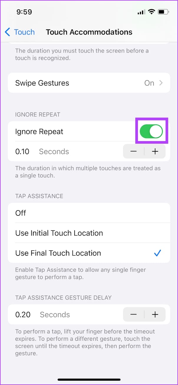 Ignore Repeat
