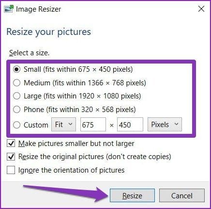Image Resizer Window
