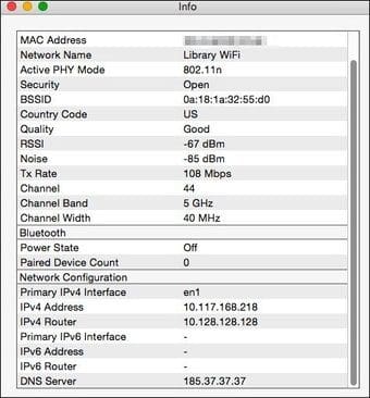 Info And Wireless Diagnostics