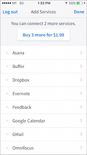 Input Additional Services Purchase