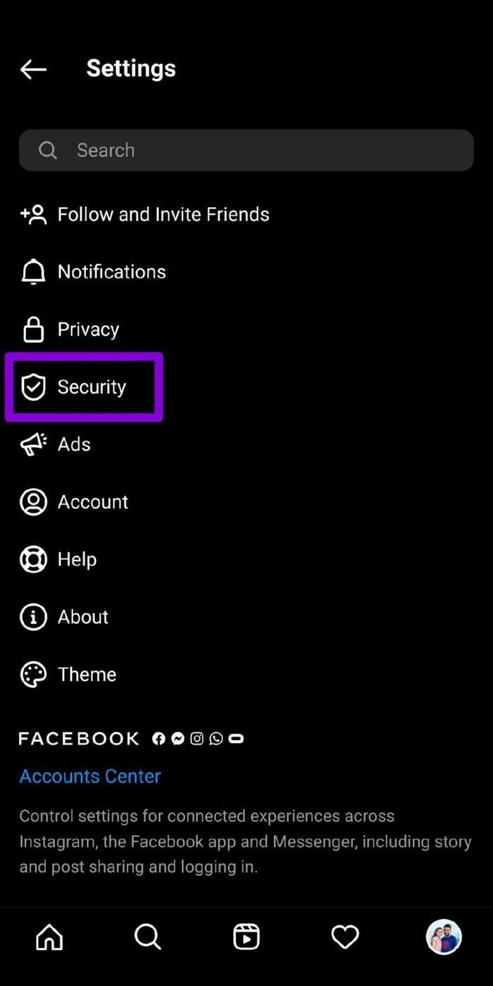 Instagram Security Settings