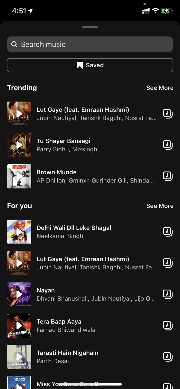 Instagram music