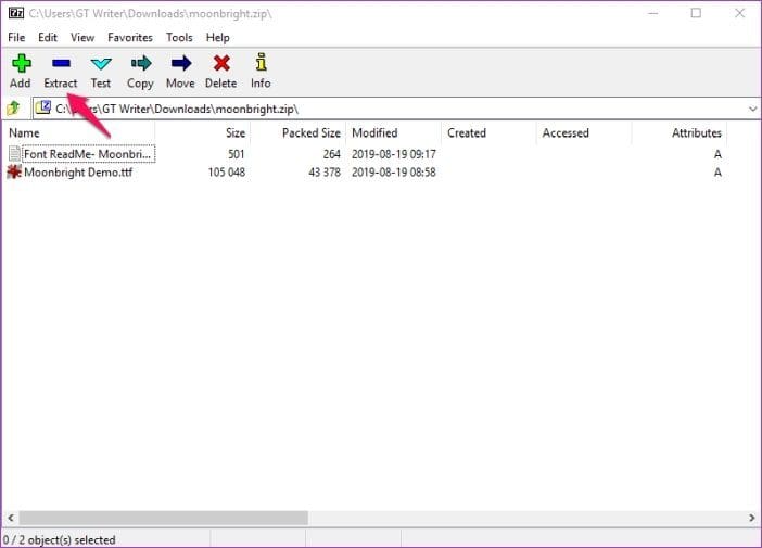 Install Fonts Gimp 1