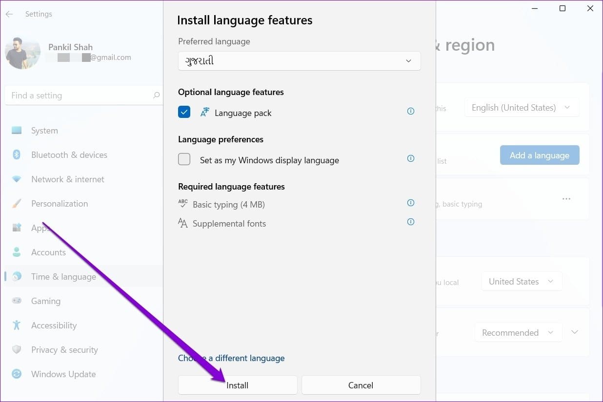Install New Language
