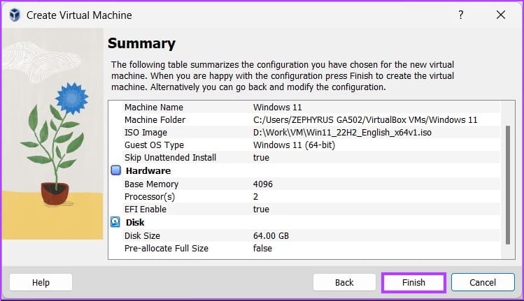 go through the summary page