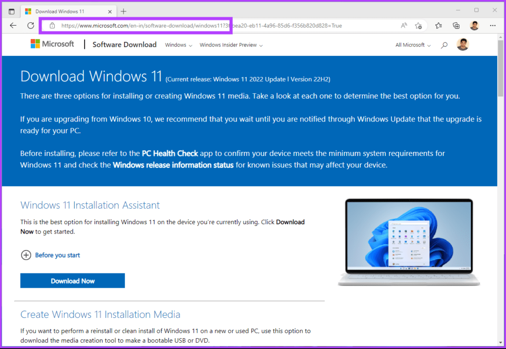 Go to Microsoft’s website