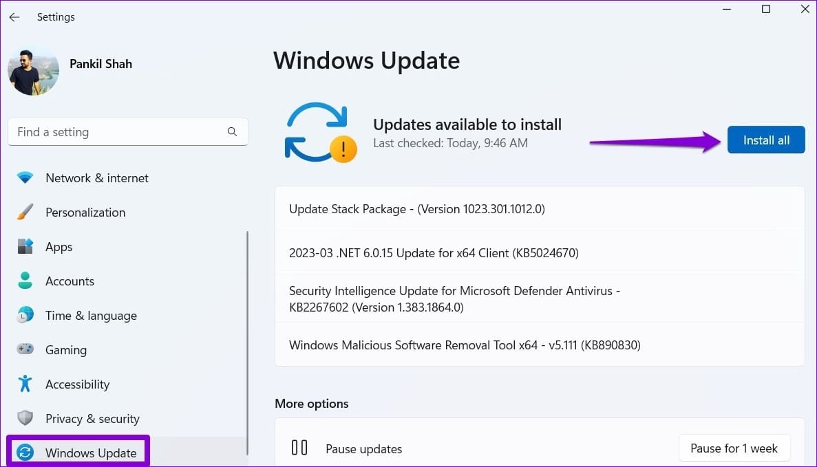 Install Windows Updates