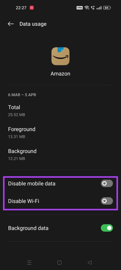 block internet access to apps