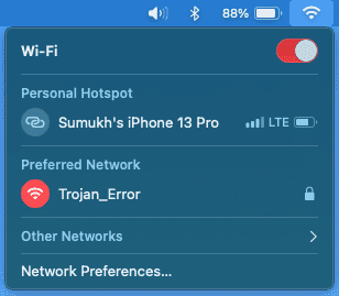 WahtsApp internet connection