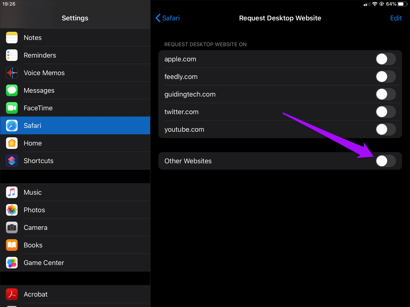 Ipados Safari Open Sites in Mobile Mode 7
