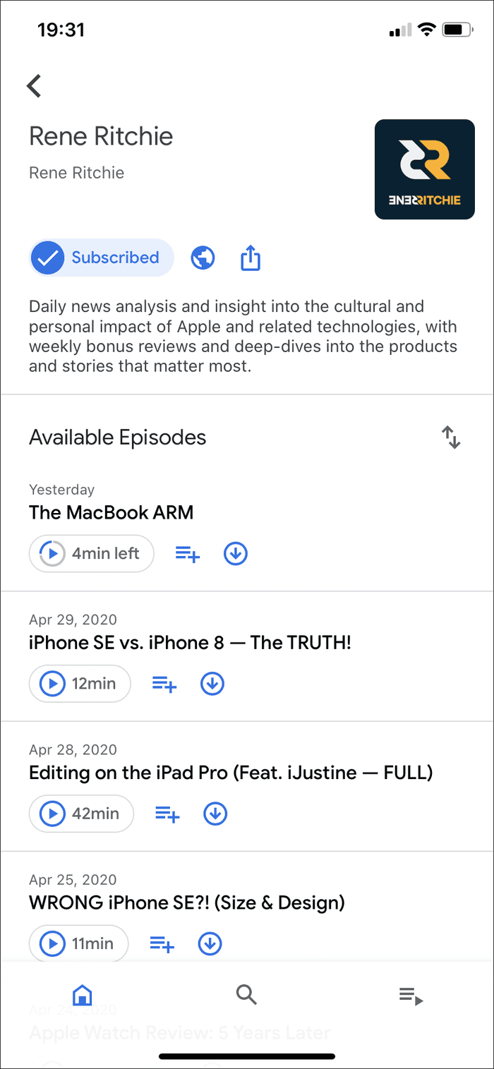 Iphone Apple Podcasts Vs Google Podcasts 6