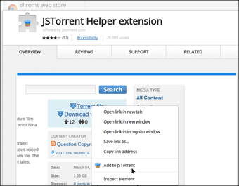 Jstorrent Helper Extension
