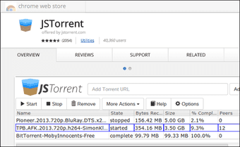 Jstorrent Chrome Web Store