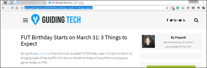 Jump To Address Bar
