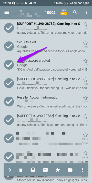 K 9 Mail Vs  Aqua Mail Comparison 5