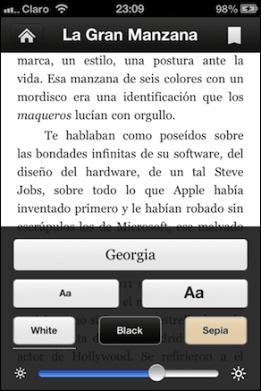 Kindle Reading Options