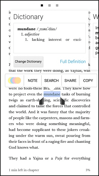 Kindle App Dictionary