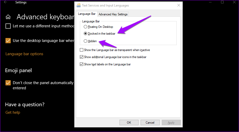 Language Bar Missing In Windows 10 13