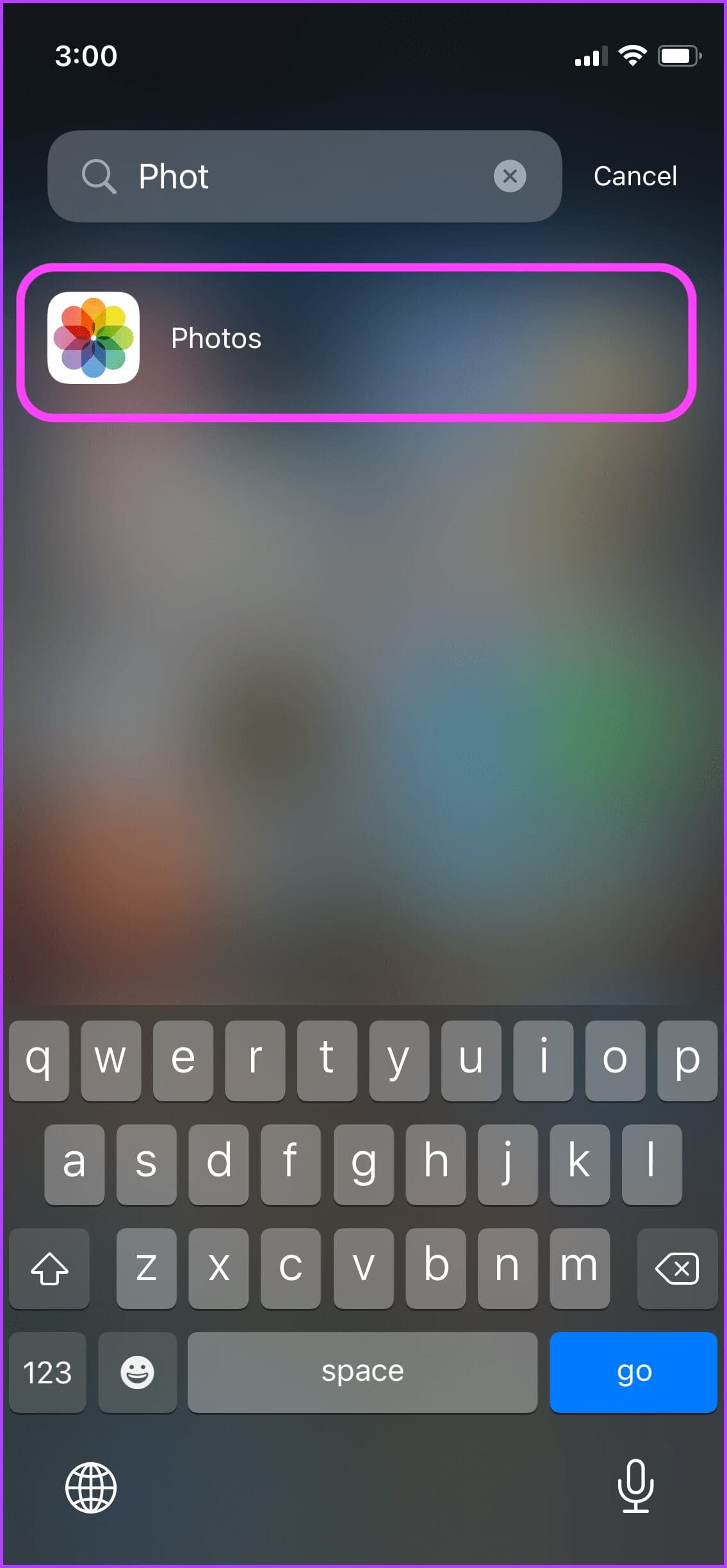 Launch photos app