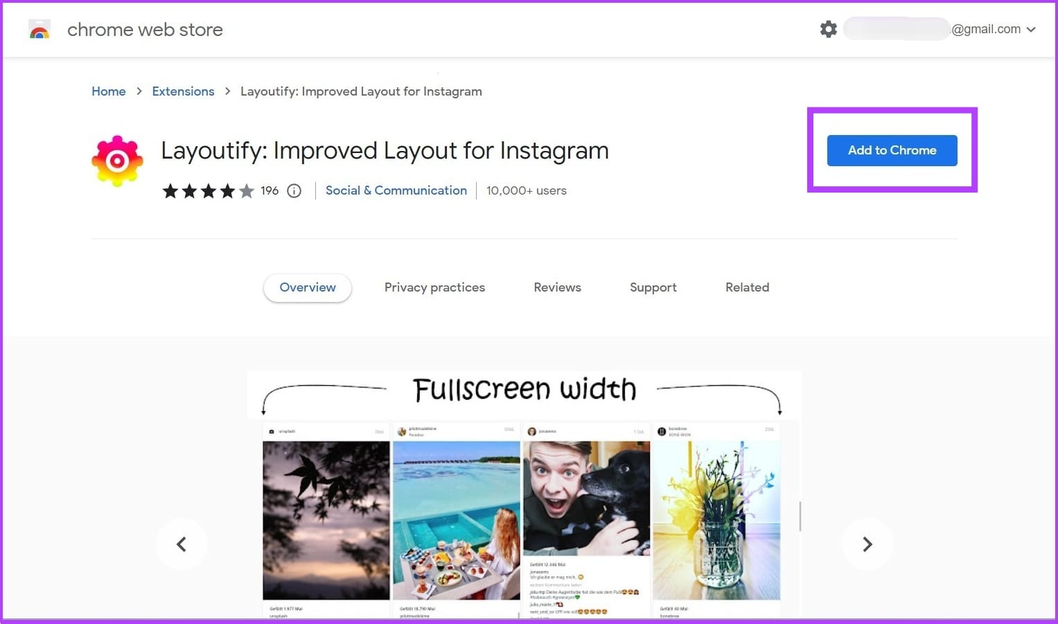 Layoutify Chrome extension