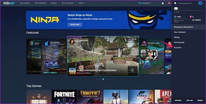 Link Microsoft Account To Mixer 3