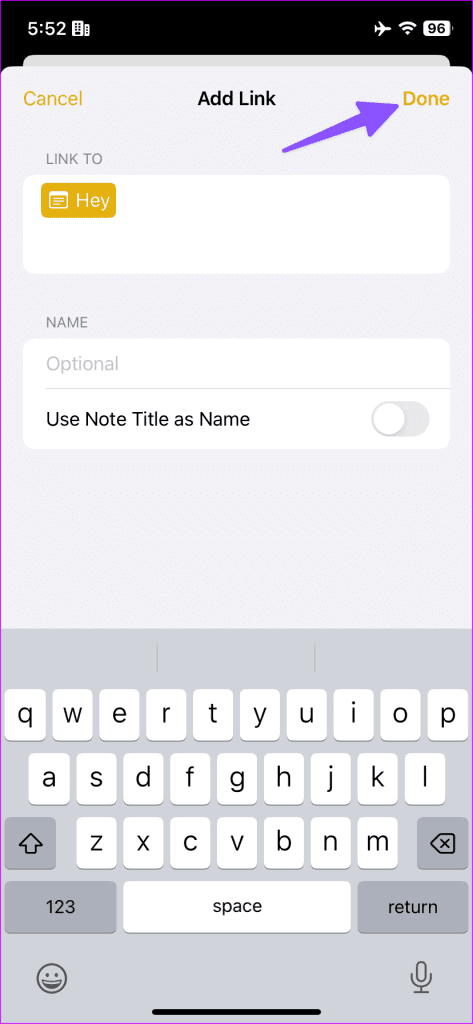 Link Related Notes in Apple Notes 13