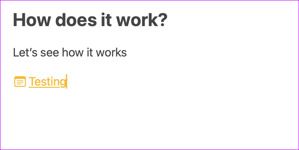 Link Related Notes in Apple Notes 3