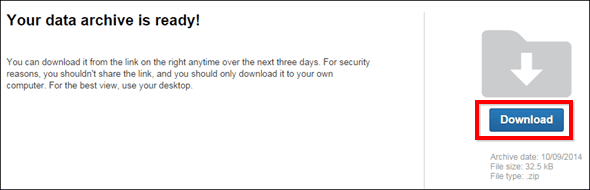 Linked In Download Archive Download Email Page Ready