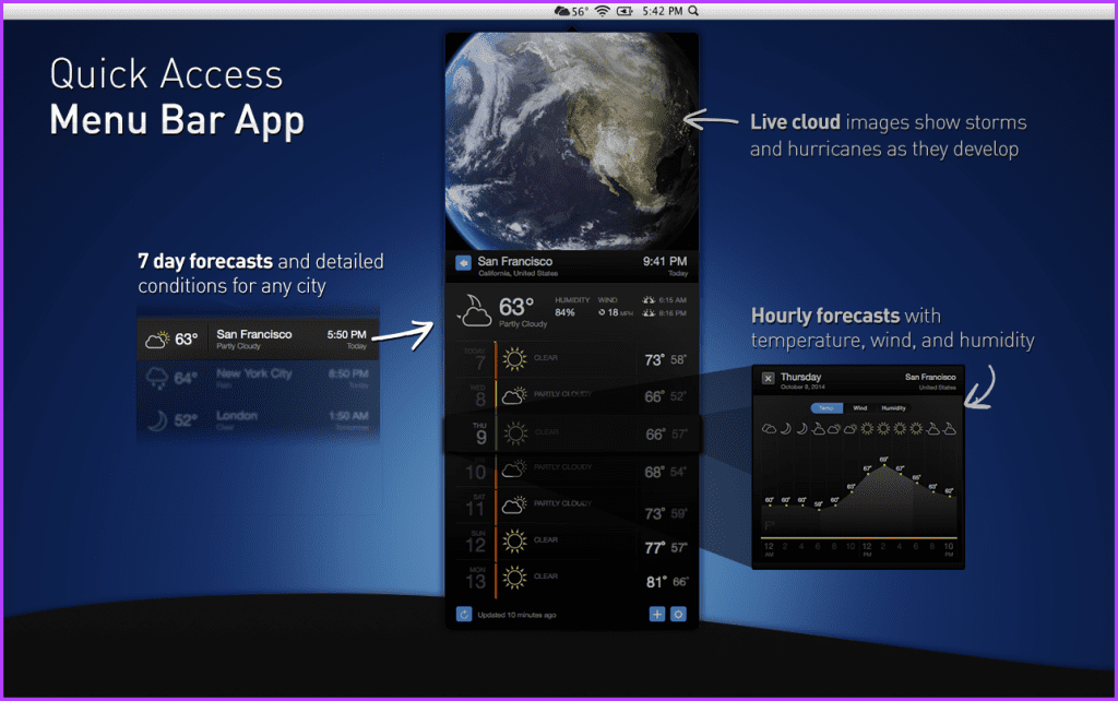 Living Earth Scenic Weather App for Your Mac 