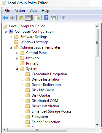 Local Group Policy Editor